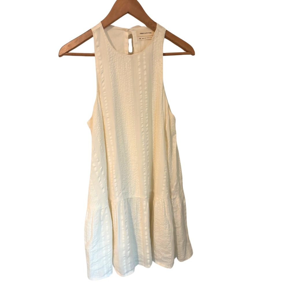 Urban Outfitters Cream Textured Mini Dress